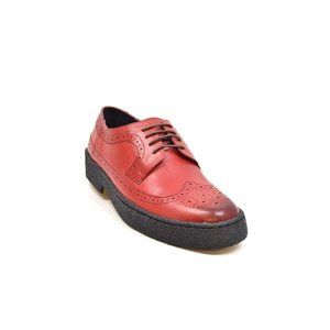 British Walkers Men's Wingtip Low Cut Brick Red Leather